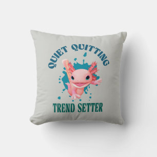 Lustiger Rosa Axolotl Ruhiger Trendsetter für inne Kissen