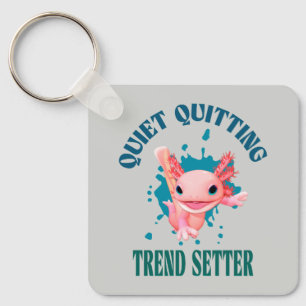 Lustiger Rosa Axolotl Ruhiger Trendsetter für inne Schlüsselanhänger