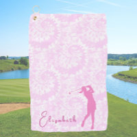 Lustiger rosa Batik-Damen-Golfer mit individuellem