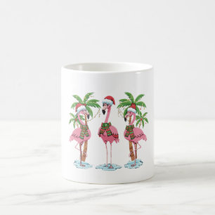 Lustiger Rosa Flamingo "Träume von einem rosa Weih Verwandlungstasse