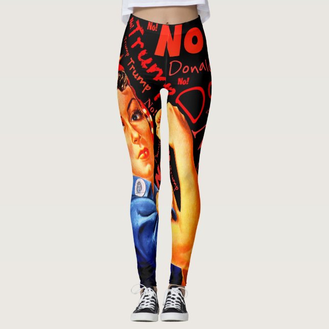 Lustiger "Rosie" und "kein Trumpf " Leggings (Vorderseite)