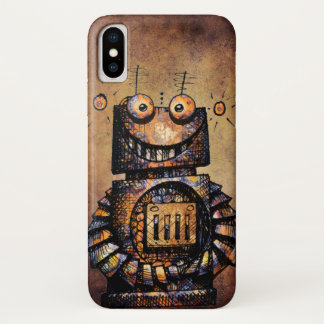 Lustiger rostiger Steampunk Roboter Case-Mate iPhone Hülle