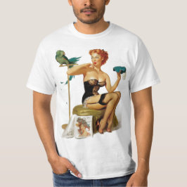 Lustiger roter Haar Pinup T-Shirt