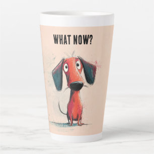 Lustiger roter Hund – Whimsical Cartoon Haustier K Milchtasse