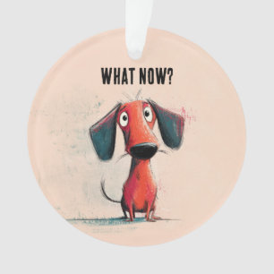 Lustiger roter Hund – Whimsical Cartoon Haustier K Ornament