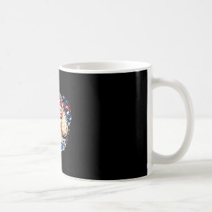 Lustiger roter weißer und Wuff Pudel Hund patrioti Kaffeetasse