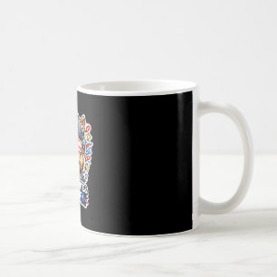 Lustiger roter weißer und Wuff Yorkshire Terrier H Kaffeetasse