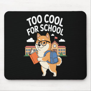 Lustiger Rückkehr-zur-Schule-nerdiger Hund Mousepad