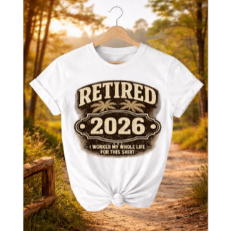 Lustiger Ruhestand 2026 Palme Retro-Stil I W... T-Shirt