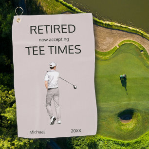 Lustiger Ruhestand akzeptiert jetzt Geschenk für T Golfhandtuch