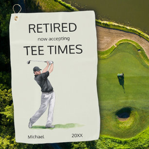 Lustiger Ruhestand akzeptiert jetzt Geschenke für Golfhandtuch
