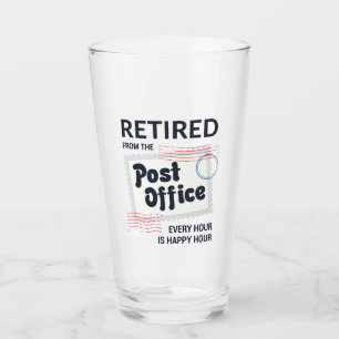 Lustiger Ruhestand für Postboten Glas
