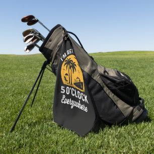 Lustiger Ruhestand Irgendwo ist 5 Uhr Golfhandtuch