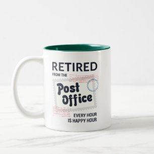 Lustiger Ruhestand Postbote Zweifarbige Tasse