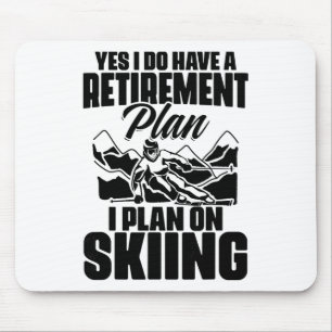 Lustiger Ruhestand Rentner Rente Skifahren Rentner Mousepad