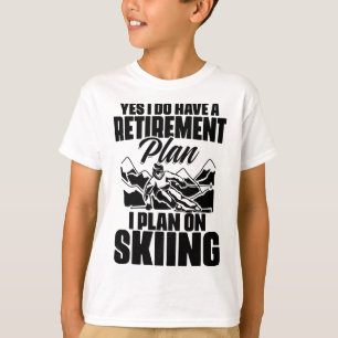 Lustiger Ruhestand Rentner Rente Skifahren Ruhesta T-Shirt