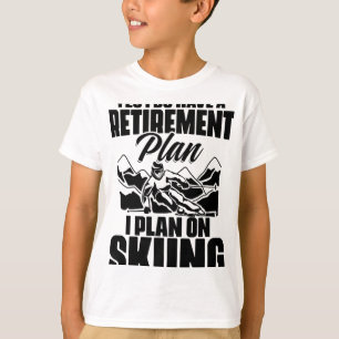 Lustiger Ruhestand Rentner Rente Skifahren Ruhesta T-Shirt