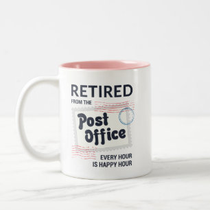 Lustiger Ruhestandspostbote Zweifarbige Tasse