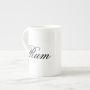 Lustiger Rum-Hipster-Spaß-Kaffeetee humorvoll Prozellantasse