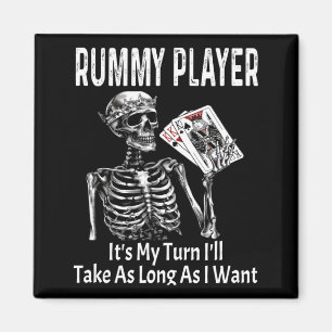 Lustiger Rummy-Spieler Ist An Der Reihe Ich Werde Magnet