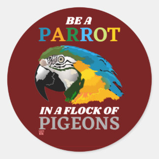 lustiger Rundaufkleber "EIN PARROT..." Runder Aufkleber