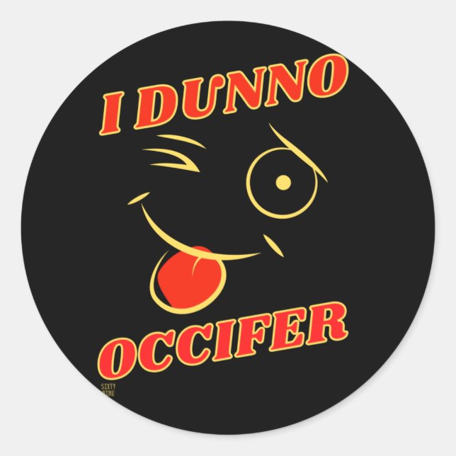 lustiger Rundaufkleber "I DUNNO..." Runder Aufkleber (Vorderseite)