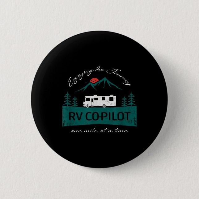 Lustiger RV-Copilot Motorhome Camping  Button (Vorderseite)