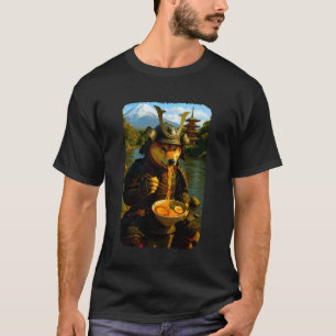 Lustiger Samurai Shiba Inu, der historisches Ramen T-Shirt