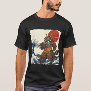 Lustiger Samurai-Waschbär japanischer Krieger & T-Shirt