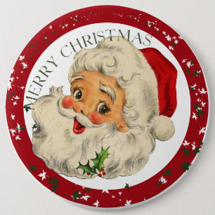 Lustiger Sankt ~ Weihnachtsknopf Button