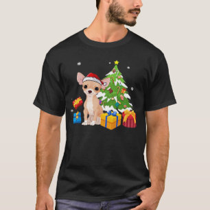Lustiger Santa Chihuahua Hund Weihnachtsbaum Gesch T-Shirt