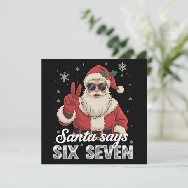 Lustiger Santa sagt sechs sieben Weihnachten 67 Me (Stehend Vorderseite)