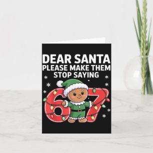 Lustiger Santa Stopp 67 Lebkuchen Sechs Sieben Mem Karte