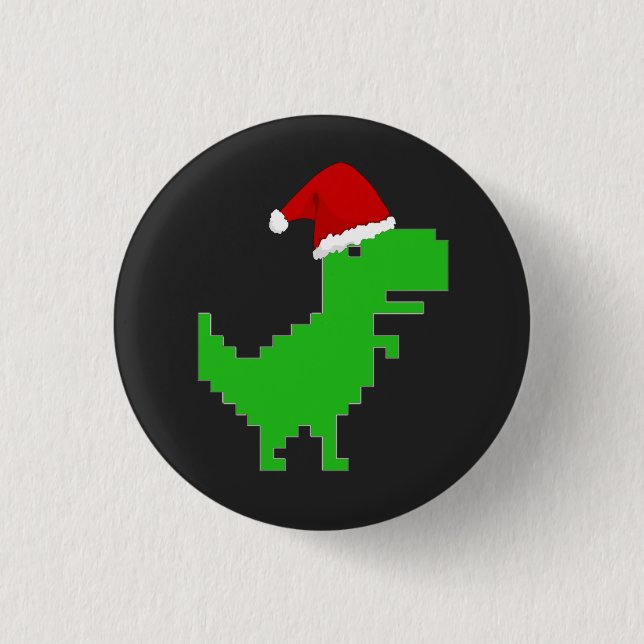 lustiger Santa-Trex Button (Vorderseite)
