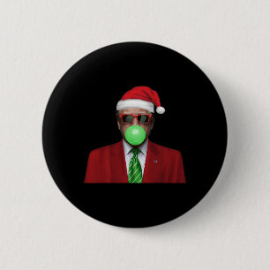 Lustiger Santa Trump Bubble Gum macht Weihnachten Button