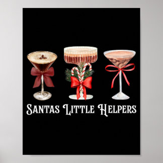 Lustiger Santa's Little Helper Martini Schwanz Fro Poster
