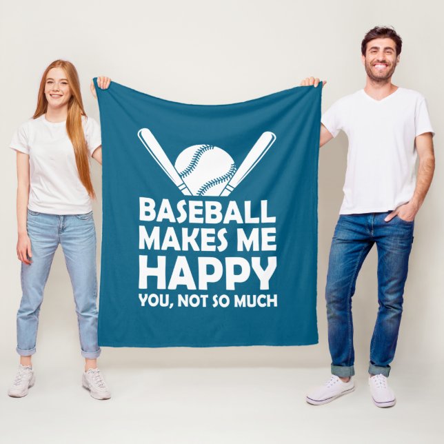 Lustiger Sarkasmus Baseball-Fans Wortkunst Fleecedecke (Beispiel)