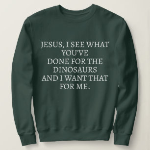 LUSTIGER SARKASMUS COOLER TEXT JESUS ICH WEISS WAS SWEATSHIRT