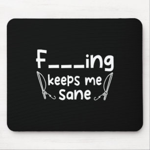 Lustiger sarkastischer Angelsport hält mich vernün Mousepad