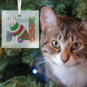 Lustiger sarkastischer hässlicher Weihnachtspullov Ornament Aus Glas