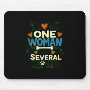 Lustiger sarkastischer Hundeliebhaber liebt eine F Mousepad