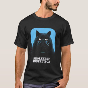 Lustiger sarkastischer Katzen-Schnarchfest-Aufsehe T-Shirt