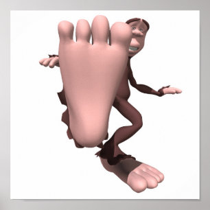 lustiger Sasquatschfuß Poster