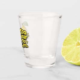Lustiger saurer Zitronenglasbecher | Süßer wütende Schnapsglas