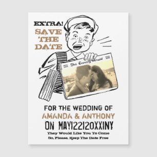 Lustiger Save-the-Date-Magnet mit individuellem Fo Magnetkarte