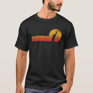 Lustiger Saxophon-Musiker Jazz-Musik Retro Vintage T-Shirt