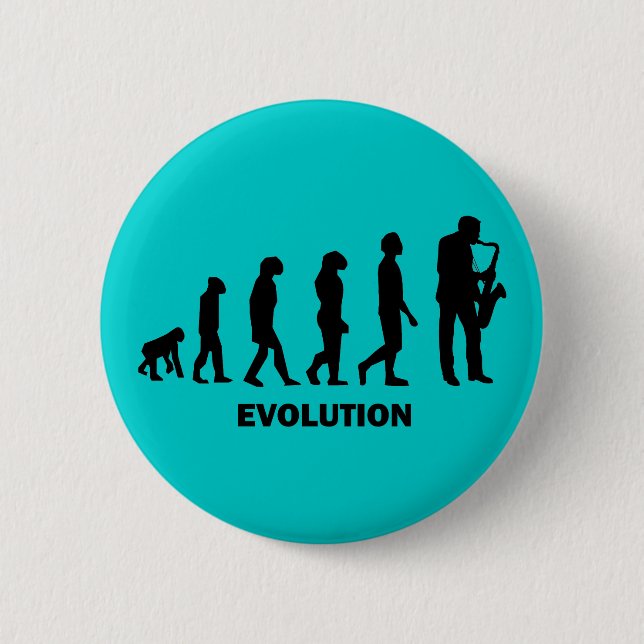 lustiger Saxophonspieler Button (Vorderseite)