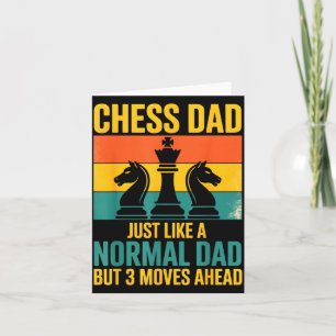 Lustiger Schach-Vater wie normaler Vater drei Züge Karte