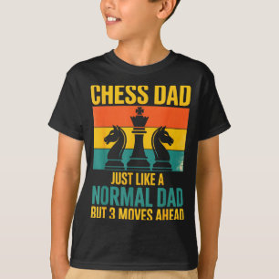 Lustiger Schach-Vater wie normaler Vater drei Züge T-Shirt