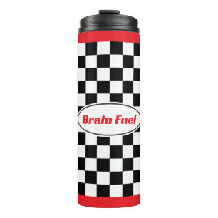 Lustiger Schachbrett-Flagge-Rennsport-Reisebecher- Thermosbecher